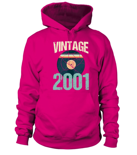 Retro Vintage 2001 19 th Birthday Record Vinyl Women's Hoodie