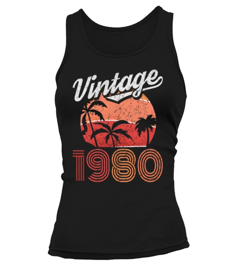 1980 Vintage born in Retro age Birthday gift idea Women's Tank Top