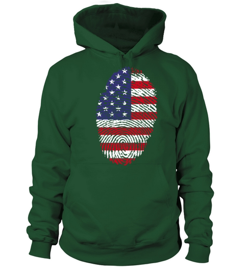 FINGERPRINT OF AMERICAN FLAG Men's Hoodie