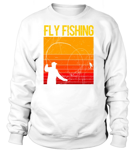 Retro Fly Angler Fly Fisherman Rod Anglers Women's Sweatshirt