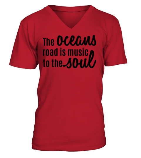 THE OCEANS ROAD IS MUSIC TO THE SOUL Men's V-Neck T-shirt