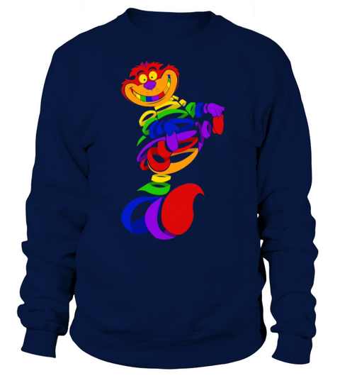 Rainbow Cheshire Cat Wonderland Mad Halloween Women's Sweatshirt