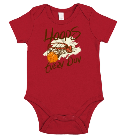Hoops Every Day Perfect Basketball Gift Short Sleeve Baby One-Piece