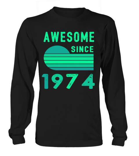 1974 Birthday Retro Vintage Gift age Women's Long Sleeve