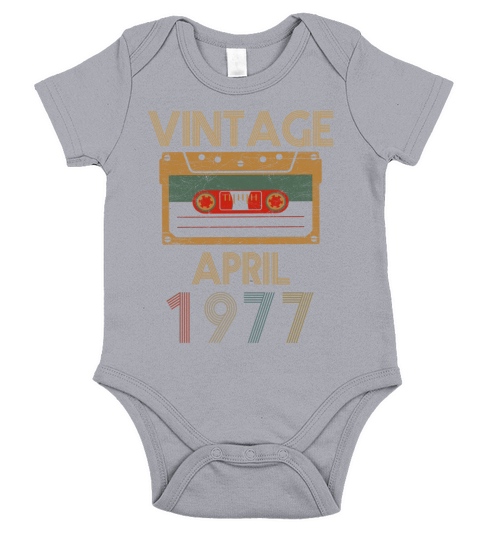 Vintage april 1977 Short Sleeve Baby One-Piece