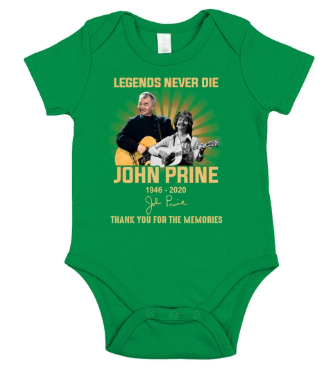 Legends never die John Prine 1946 2020 signature thank you for the memories Short Sleeve Baby One-Piece