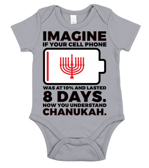 Miracle of Chanukah Hanukkah Menorah Funny Short Sleeve Baby One-Piece