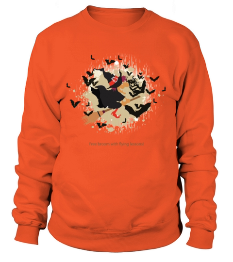 Witch Broom Flies Women's Sweatshirt