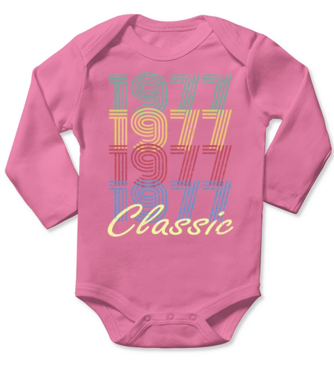 Born in 1977 Vintage Essential T-Shirt Long Sleeve Baby One-Piece