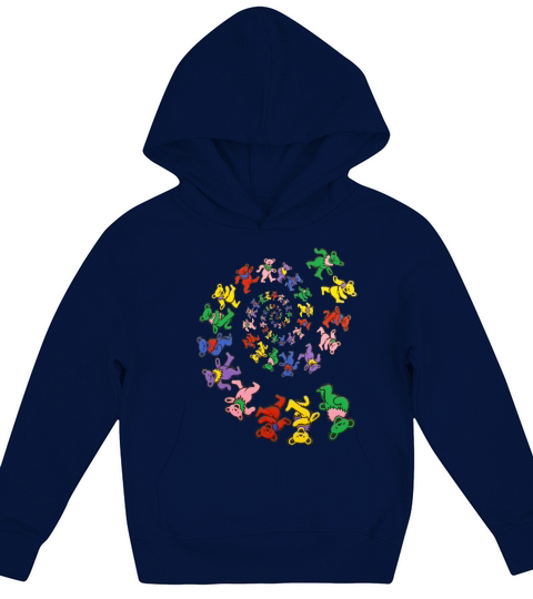grateful dead dancing bears Kids Hoodie