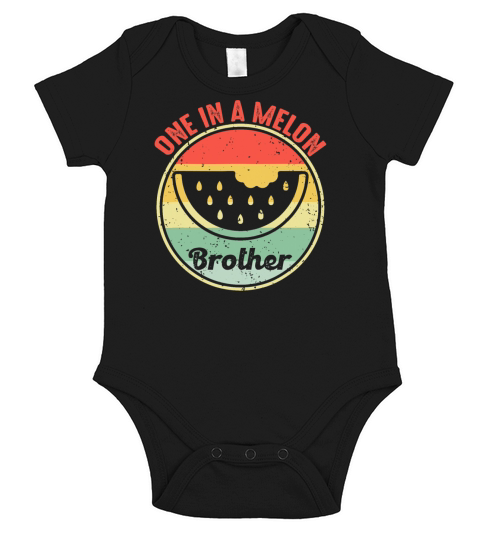 Family summer Watermelon Vintage One In A Melon Short Sleeve Baby One-Piece