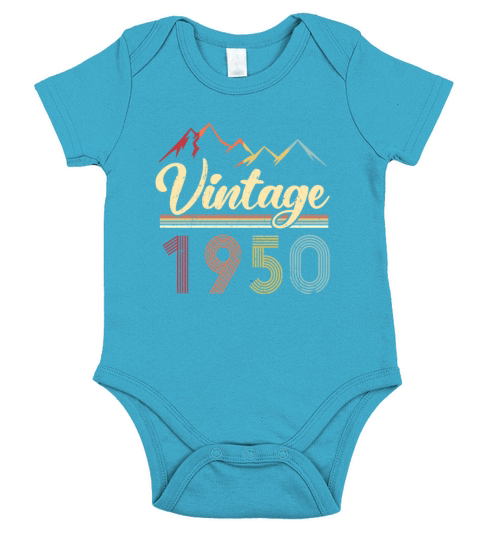 Vintage 1950 71th Birthday Retro 71 Years Old Short Sleeve Baby One-Piece
