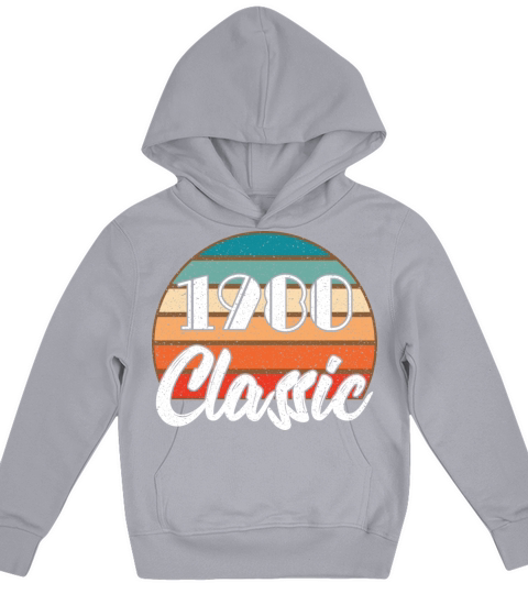 Anniversary Birthday 1980 Classic Colors Design Kids Hoodie