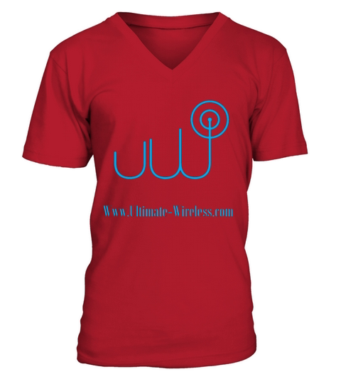 Ultimate Wireless Website Blue Logo Men's V-Neck T-shirt