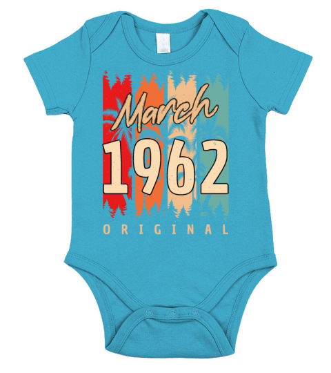 Original March 1962 Vintage Short Sleeve Baby One-Piece