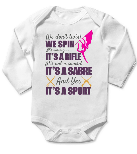 Color Guard T Shirt Flag Team Tee Long Sleeve Baby One-Piece