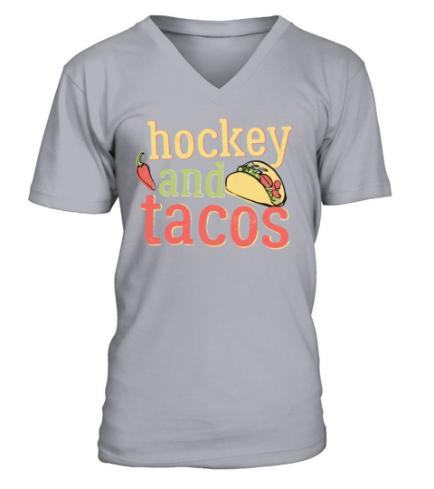 Hockey Tacos And Ice Gift Light Men's V-Neck T-shirt