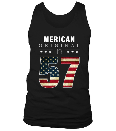 Merican Original 1957 65th birthday American Flag Men's Tank Top