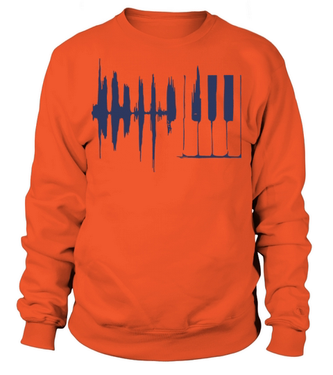 Piano Keys Sound Wave Keyboard Men's Sweatshirt
