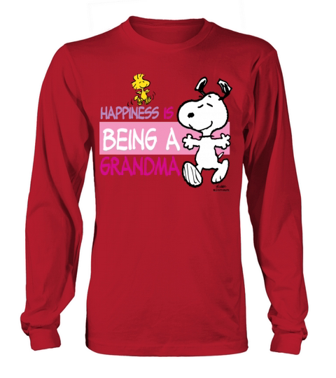 Peanut Snoopy Happiness Is Being A Grandma Gift Te Women's Long Sleeve