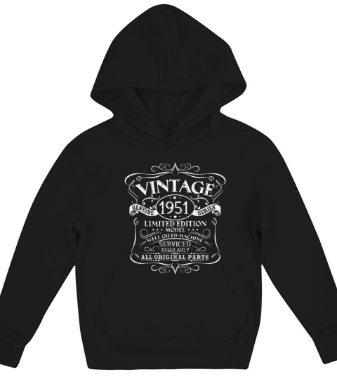 Vintage 1951 70th Birthday Gift Men Women Original Design Kids Hoodie