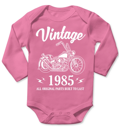 Vintage 1985 All Original Parts Built To Last Long Sleeve Baby One-Piece