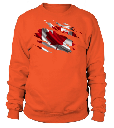 Canada Ripped Flag Women's Sweatshirt