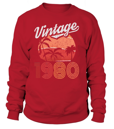 1980 Vintage born in Retro age Birthday gift idea Women's Sweatshirt