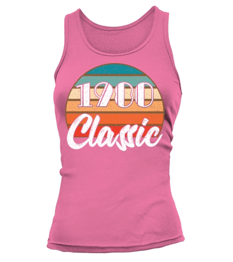 Anniversary Birthday 1980 Classic Colors Design Women's Tank Top