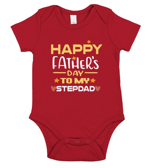 happy fathers day to my stepdad Short Sleeve Baby One-Piece