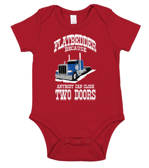 Truck Driver Flatbed Two Doors Short Sleeve Baby One-Piece