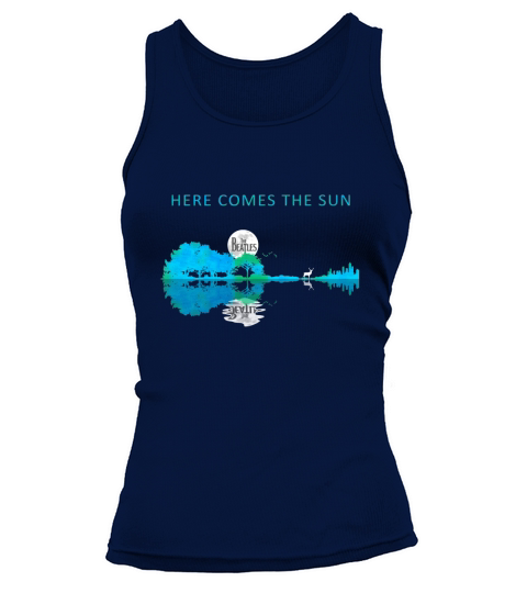 Moon The Beatles Here Comes The Sun Guitar Lake Tank top Woman