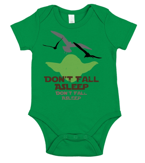 Yoda Seagulls dont fall asleep shirt Short Sleeve Baby One-Piece