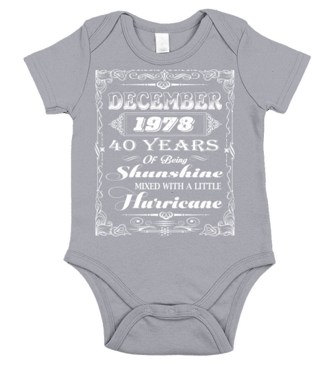 40th Birthday Gifts December 1978 Of Being Sunshin Short Sleeve Baby One-Piece