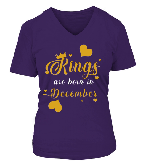 Kings Are Born In December Women's V-Neck T-shirt