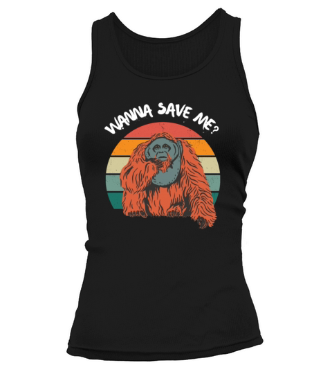 Orangutan Save Rain Forest Retro Vintage Tank top Woman