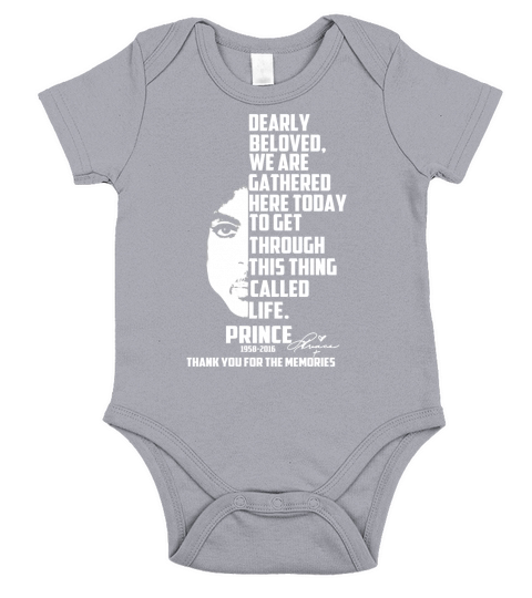 Prince dearly beloved we are gathered here today Short Sleeve Baby One-Piece