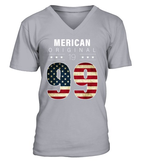 Merican Original 1999 23th birthday American Flag Men's V-Neck T-shirt