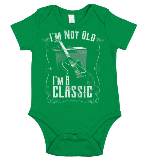 Im Not Old Im A Classic Guitar Short Sleeve Baby One-Piece
