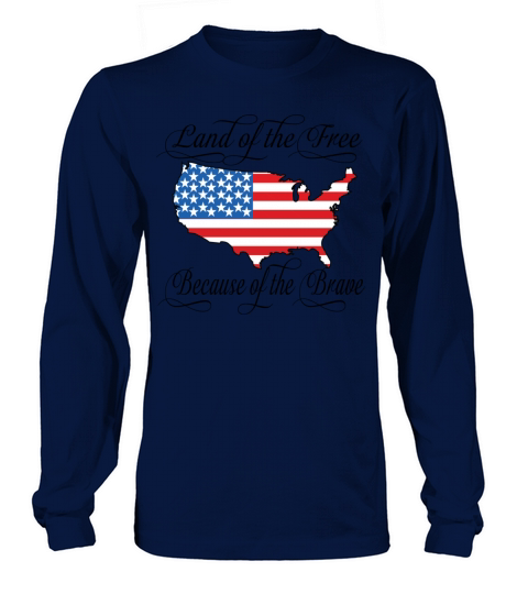 Land of the Free USA Flag Women's Long Sleeve