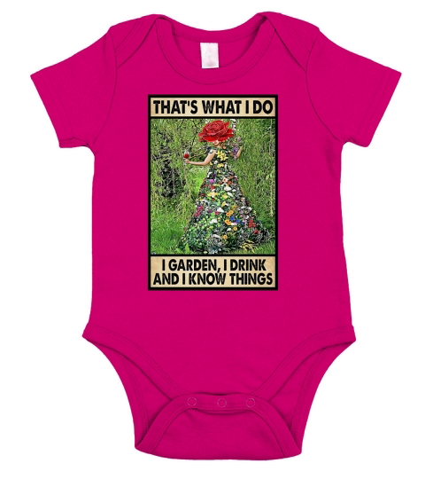 I Garden I Drink And I Know Things Short Sleeve Baby One-Piece