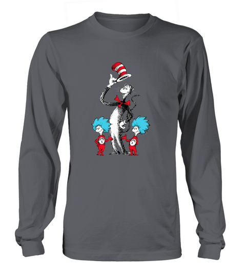 Dr. Seuss The Cat and Things T-shirt Long sleeved Unisex