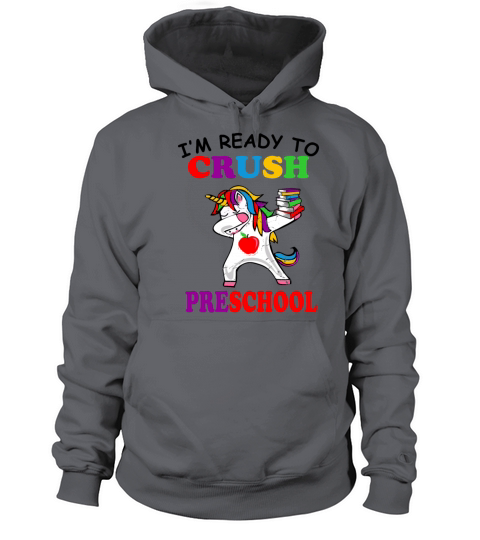 Im Ready to Crush Preschool Dabbing Unicorn Back Women's Hoodie