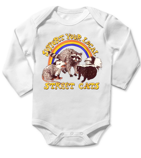 Support your local street cats shirt Long Sleeve Baby One-Piece