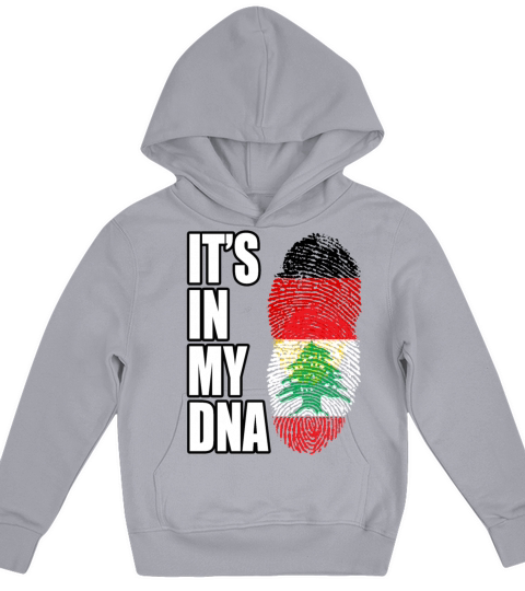 German And Lebanese Mix DNA Flag Heritage Kids Hoodie
