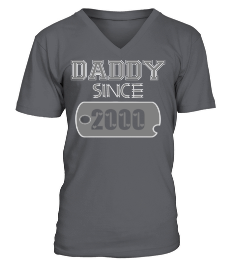 Daddy Since Tag 2000 Happy Fathers Day Men's V-Neck T-shirt