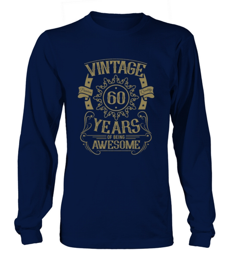 60th birthday gift ideas vintage husband wife Women's Long Sleeve