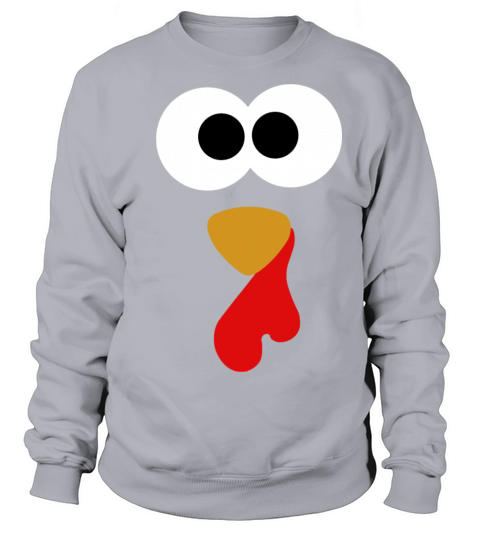 Turkey Face Thanksgiving Day Gifts Women's Sweatshirt