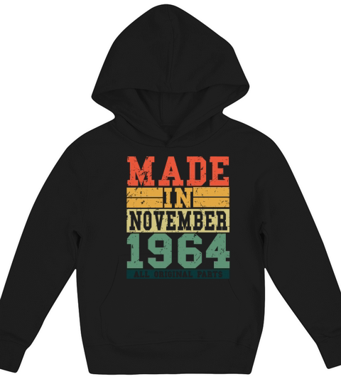196 Birthday November Vintage Saying Kids Hoodie