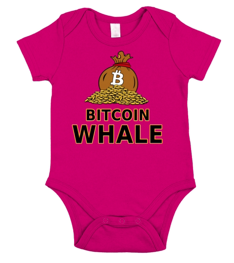 Bitcoin blockchain whale with bag of coins crypto Short Sleeve Baby One-Piece
